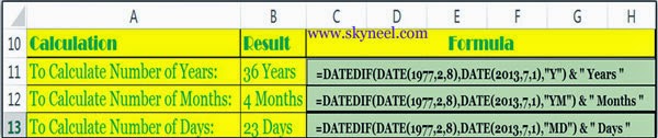 Age-calculation-From-Date-of-Birth-to-1st-July-2013-In-Excel-2013