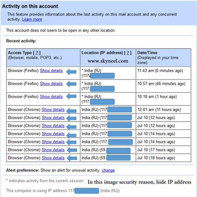 know your Gmail account is hacked or not