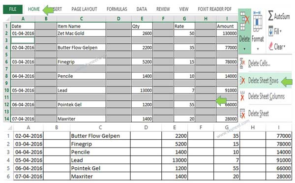 Quickly Delete Blank Rows And Columns In MS Excel