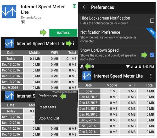 How to Get Reliance Jio Internet or WiFi Speed Notification Bar on Android