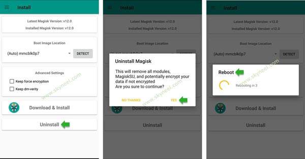 uninstall Magisk on Android Smartphone skyneel 3