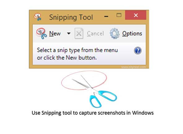 Use Snipping tool to capture screenshots in Windows