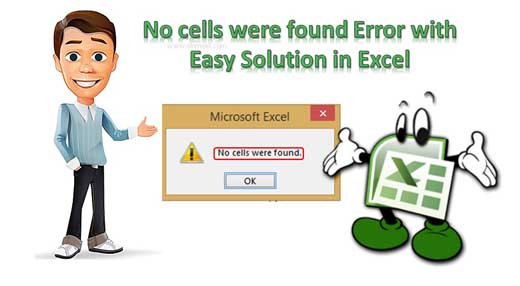 No cells were found Error with Easy Solution in Excel