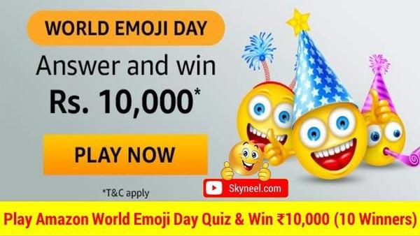 Amazon World Emoji Day Quiz Answers