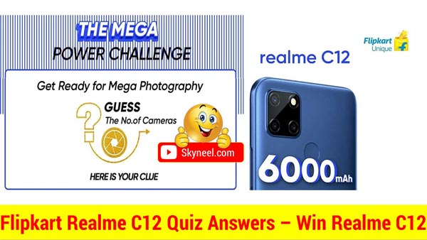 Flipkart Realme C12 Quiz Answers Win Realme C12