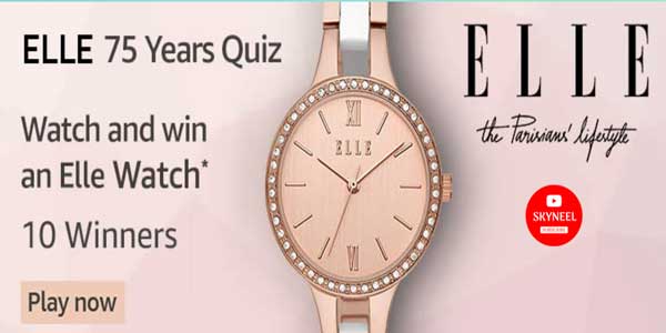 Amazon Elle 75 Years Quiz Answers – Win Elle Watch (10 Winners)
