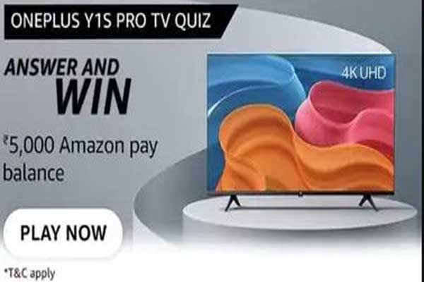 Amazon OnePlus Y1S Pro TV Quiz Answers