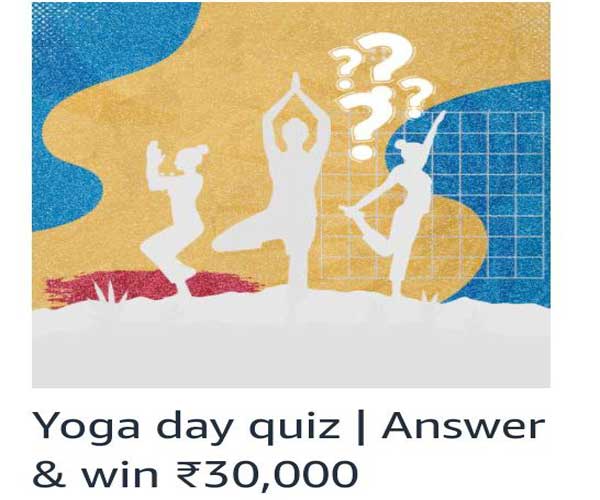 Amazon International Yoga Day Quiz Answers
