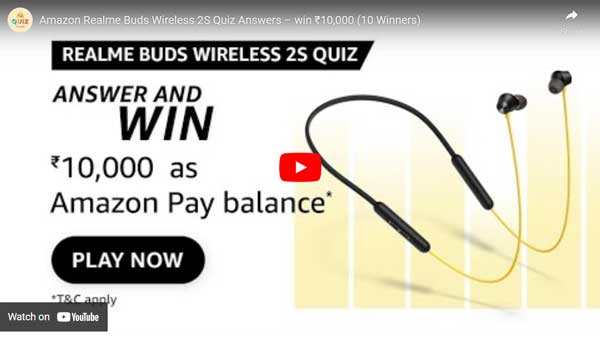 Amazon Realme Buds Wireless 2S Quiz 