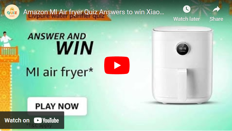 Amazon MI Air fryer Quiz Answers